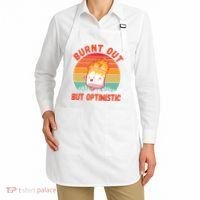 Burnt Out But Optimistic Funny Marshmallow Apron thumb 2