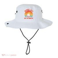 Burnt Out But Optimistic Funny Marshmallow Bucket Hat thumb 0