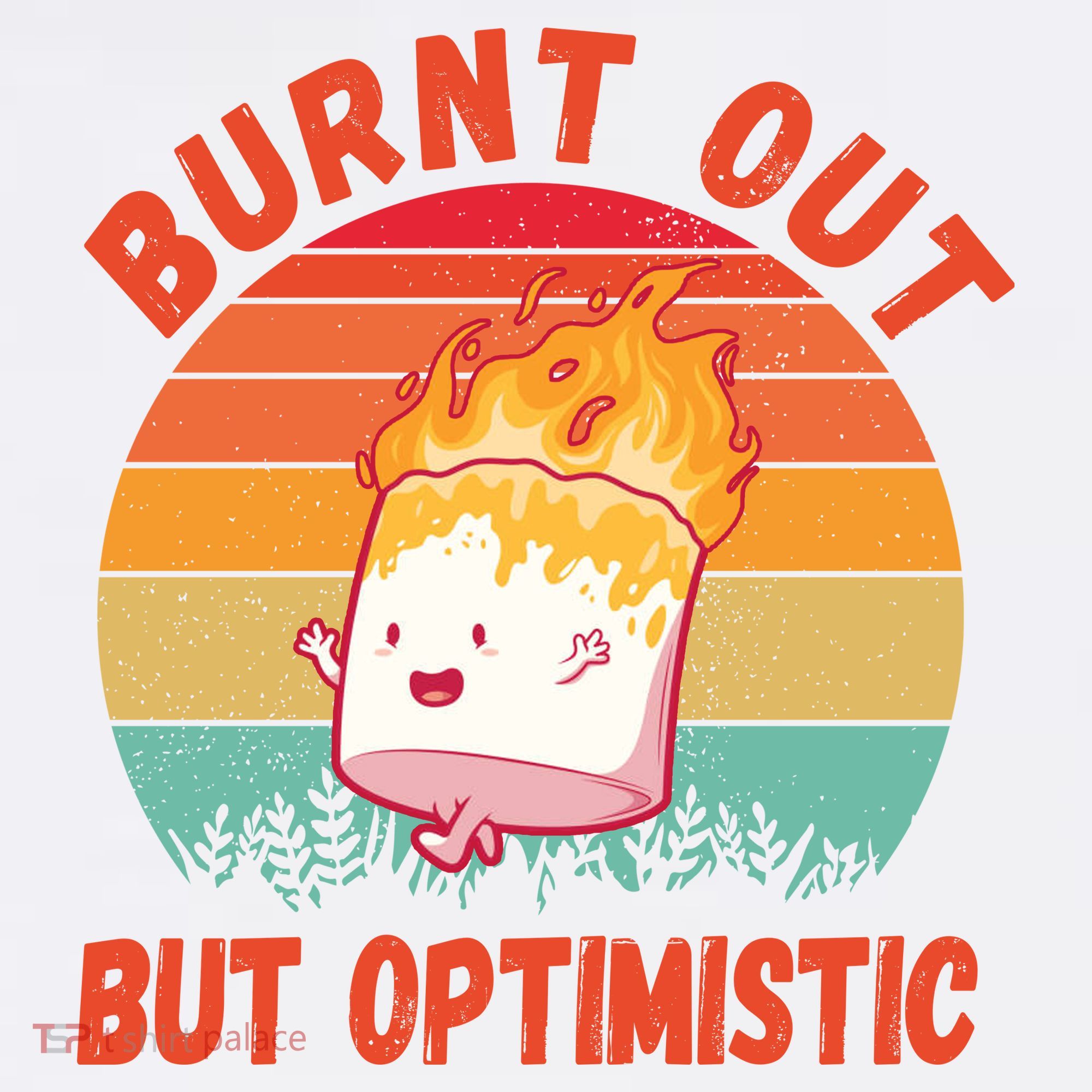 Burnt Out But Optimistic Funny Marshmallow Beanie