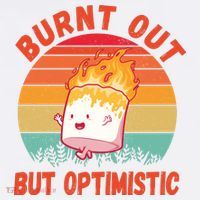 Burnt Out But Optimistic Funny Marshmallow Mousepad thumb 1