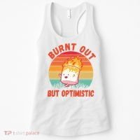 Burnt Out But Optimistic Funny Marshmallow Women's Tank Top thumb 0