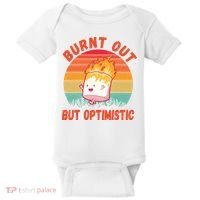 Burnt Out But Optimistic Funny Marshmallow Baby Bodysuit thumb 0
