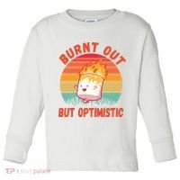 Burnt Out But Optimistic Funny Marshmallow Toddler Long Sleeve Shirt thumb 0