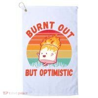 Burnt Out But Optimistic Funny Marshmallow Golf Towel thumb 0