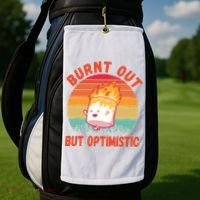 Burnt Out But Optimistic Funny Marshmallow Golf Towel thumb 2