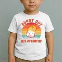 Burnt Out But Optimistic Funny Marshmallow Toddler T-Shirt thumb 2