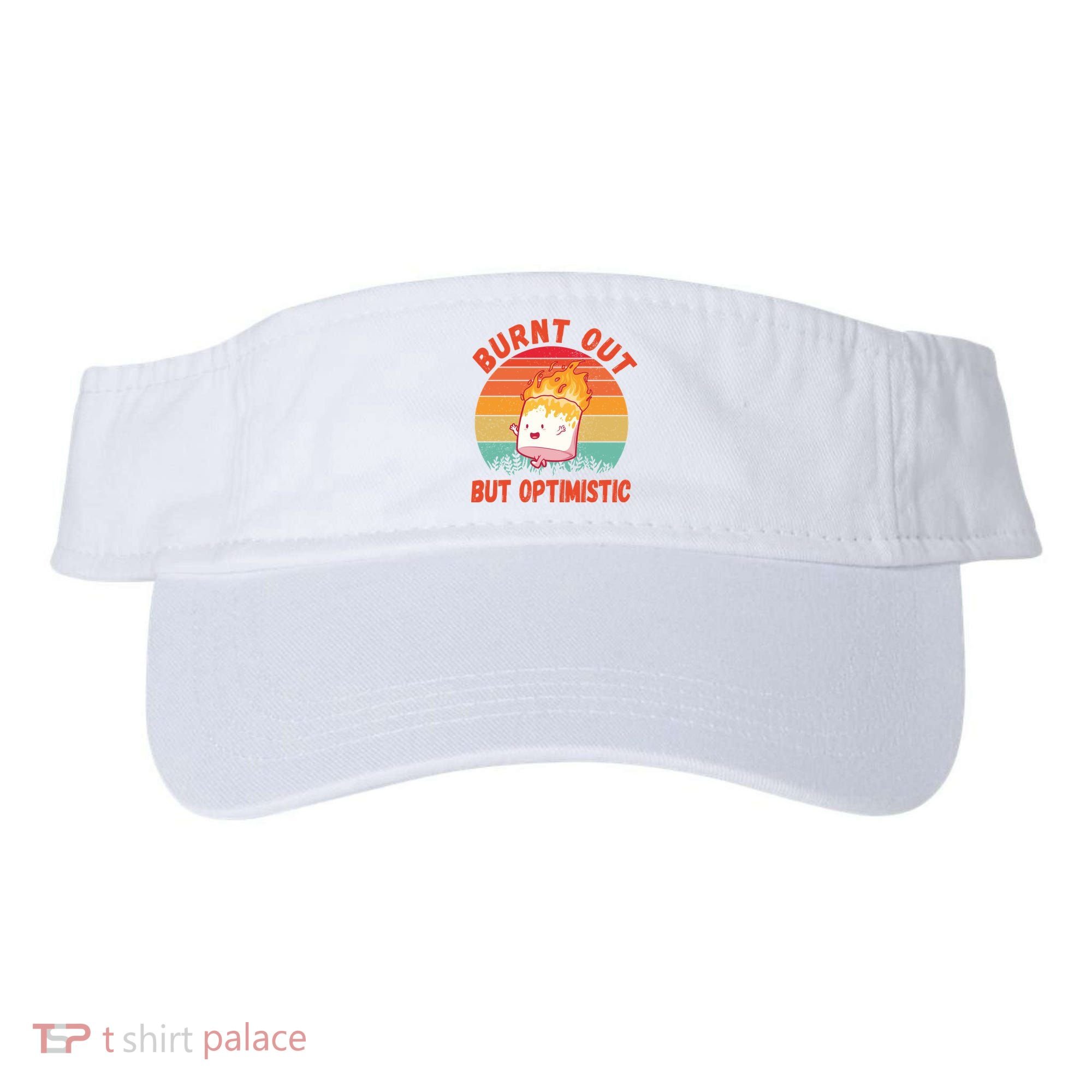 Burnt Out But Optimistic Funny Marshmallow Visor