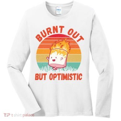Burnt Out But Optimistic Funny Marshmallow Women's Long Sleeve Shirt