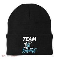 Burnouts Or Bows Team Boy Team Girl Gender Reveal Beanie thumb 0