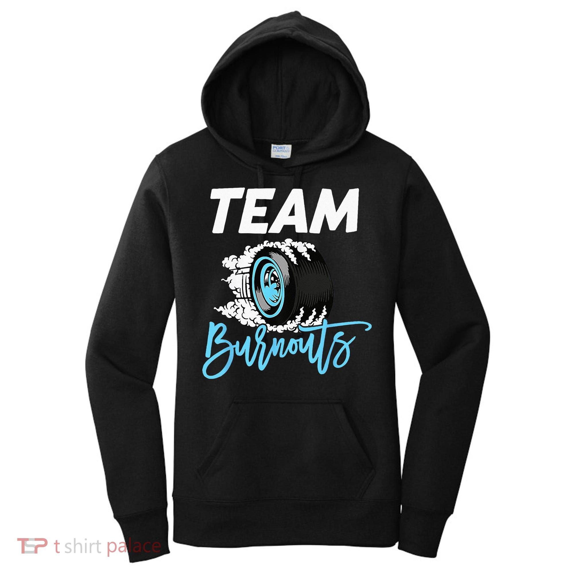 Burnouts Or Bows Team Boy Team Girl Gender Reveal Women's Hoodie