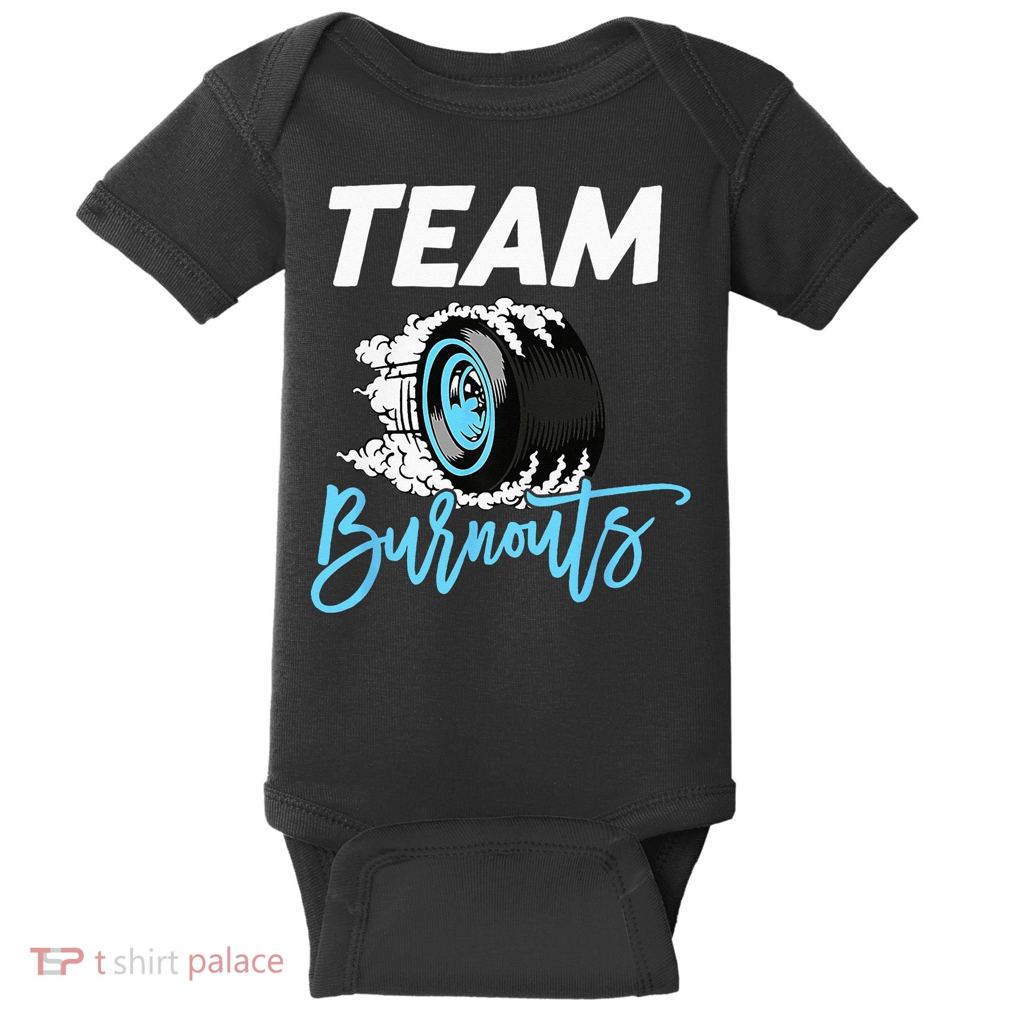 Burnouts Or Bows Team Boy Team Girl Gender Reveal Baby Bodysuit