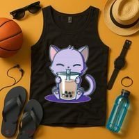 Boba Kitty Tank Top thumb 4