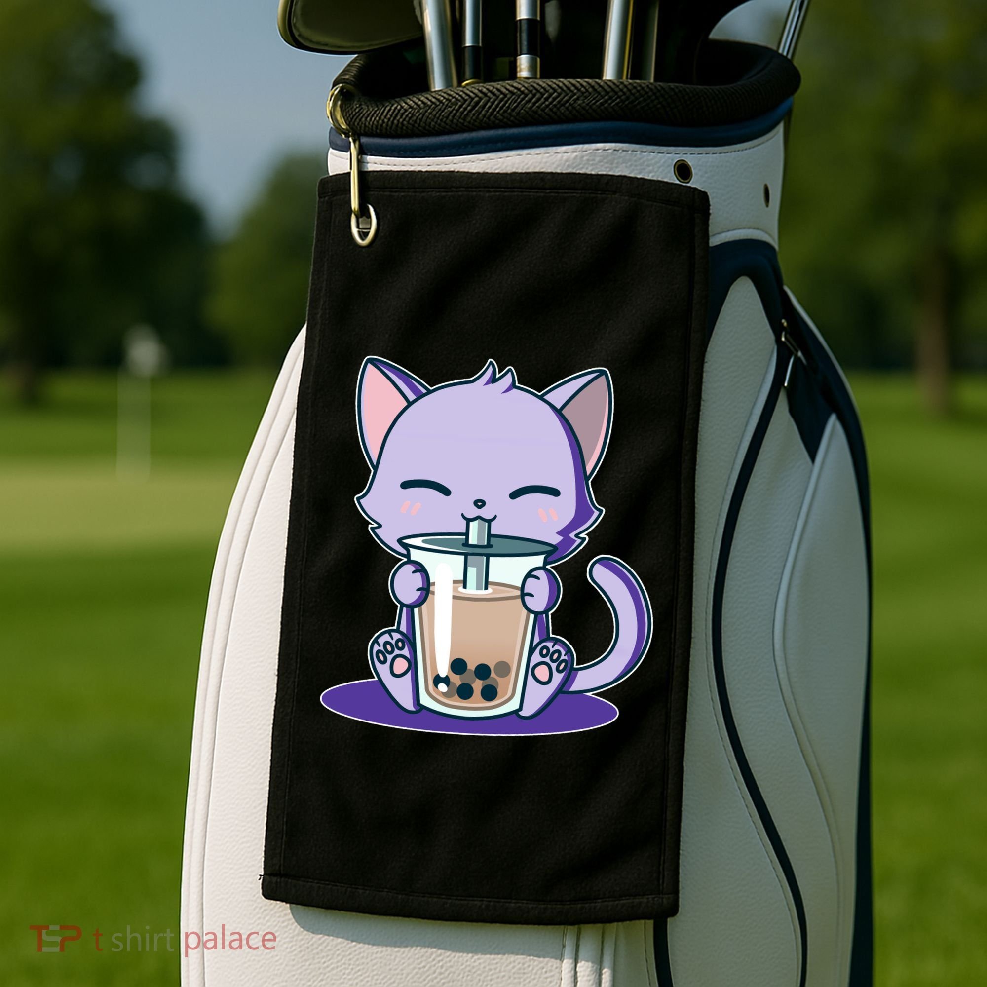 Boba Kitty Golf Towel