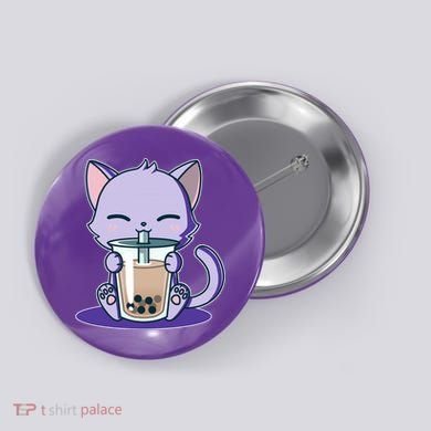 Boba Kitty Button
