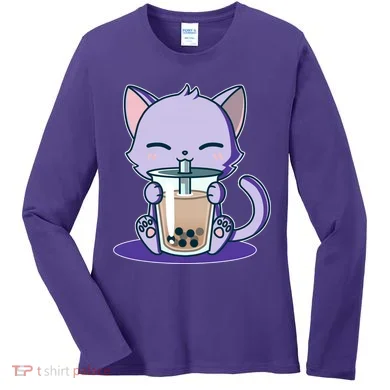 Boba Kitty Women's Long Sleeve Shirt