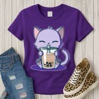 Boba Kitty Women's T-Shirt thumb 3