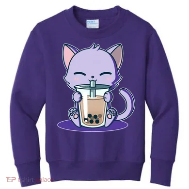 Boba Kitty Kids Sweatshirt
