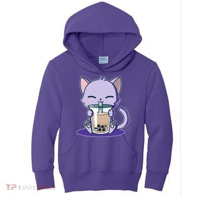 Boba Kitty Kids Hoodie