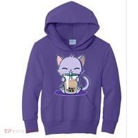 Boba Kitty Kids Hoodie thumb 0