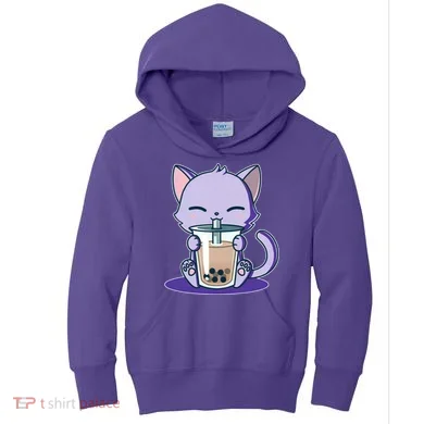 Boba Kitty Kids Hoodie