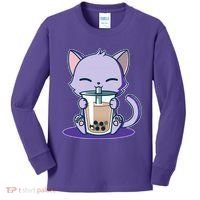 Boba Kitty Kids Long Sleeve Shirt thumb 0
