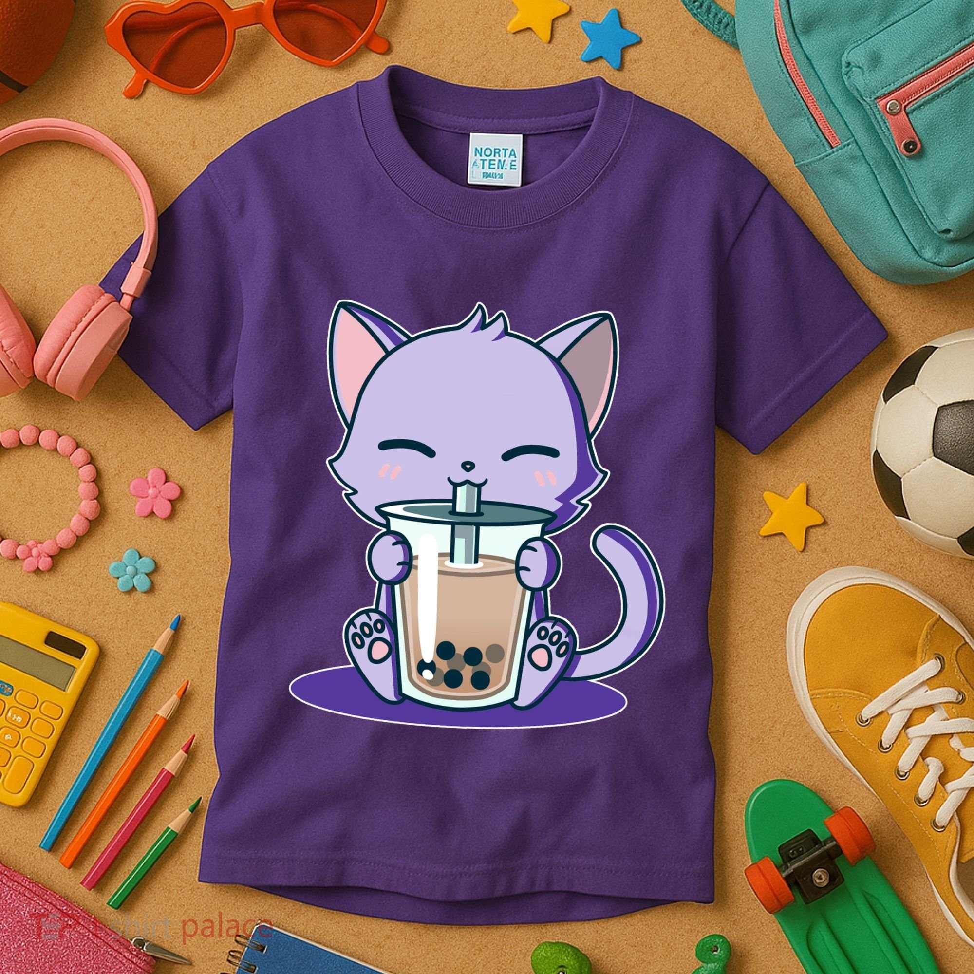 Boba Kitty Kids T-Shirt