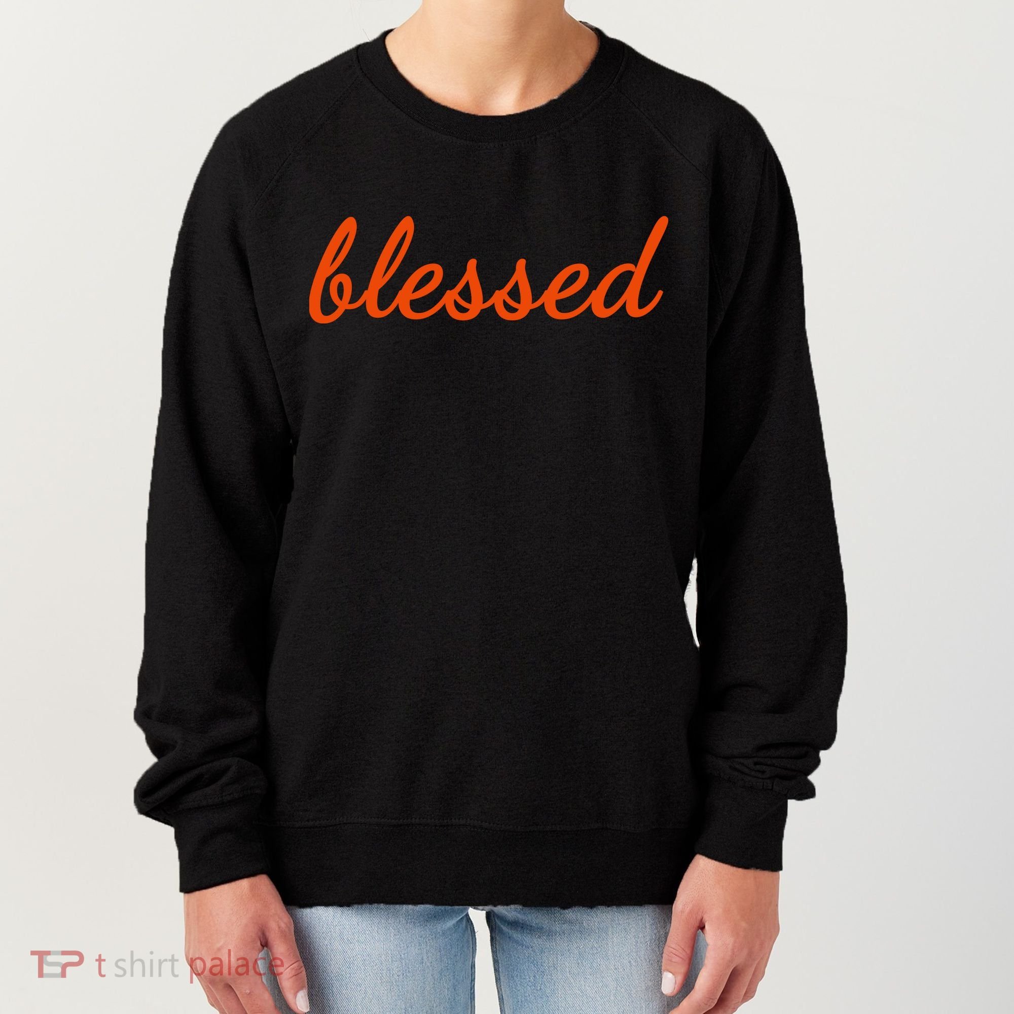 Blessed Orange Christian Women's Sweatshirt
