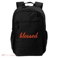 Blessed Orange Christian Backpack thumb 0