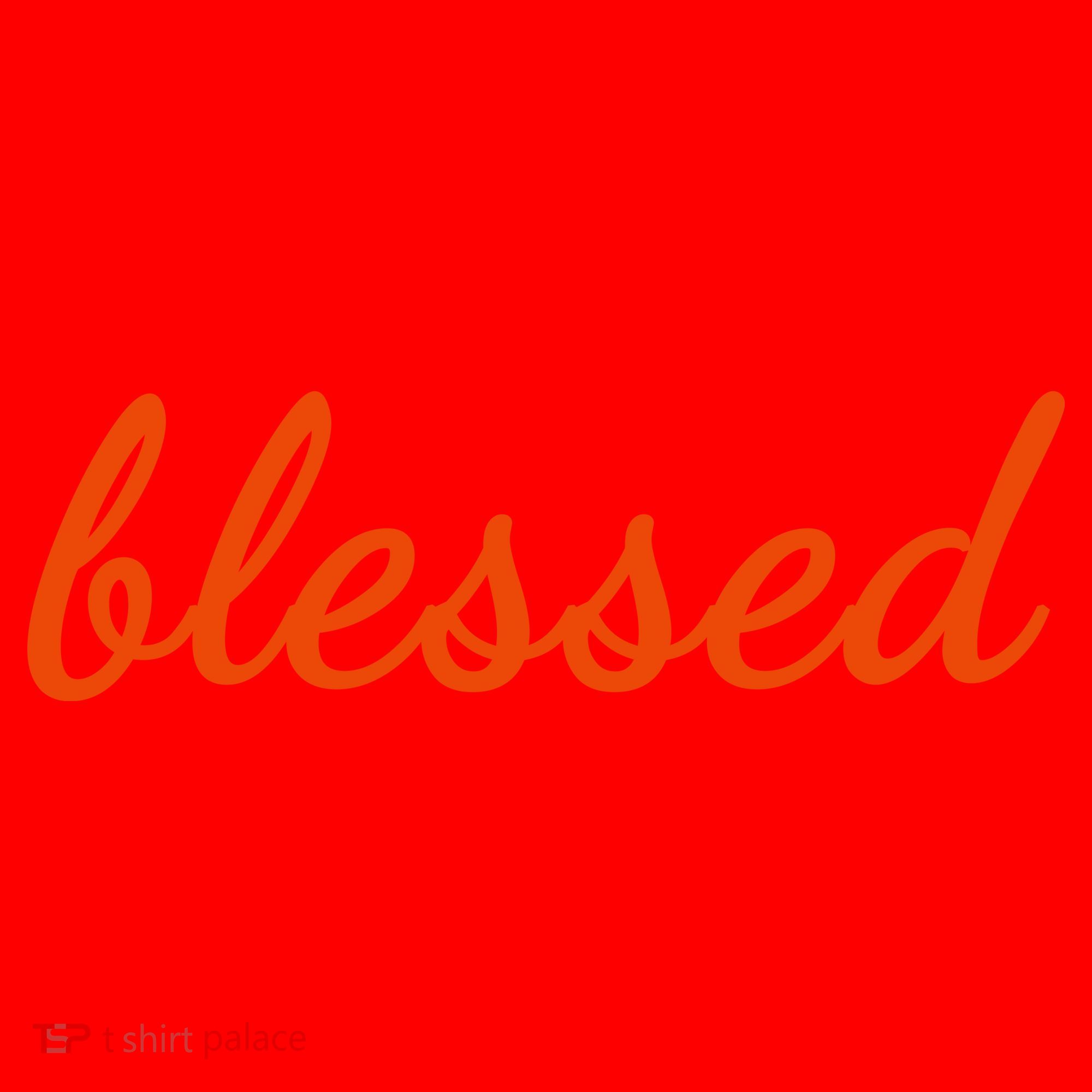 Blessed Orange Christian Santa Hat