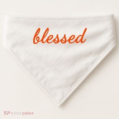 Blessed Orange Christian USA-Made Doggie Bandana