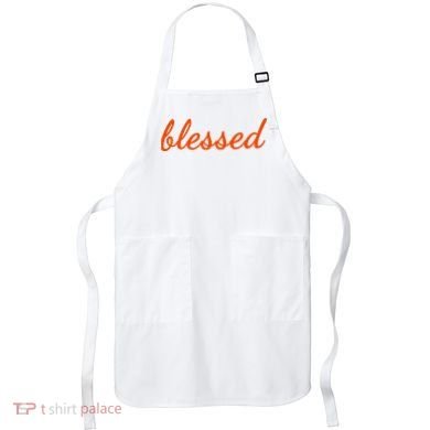 Blessed Orange Christian Apron