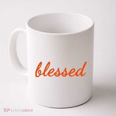 Blessed Orange Christian Coffee Mug