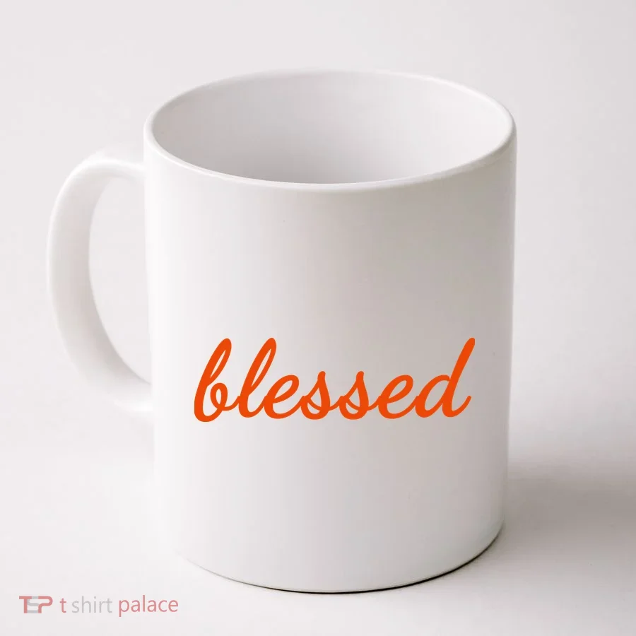 Blessed Orange Christian Coffee Mug