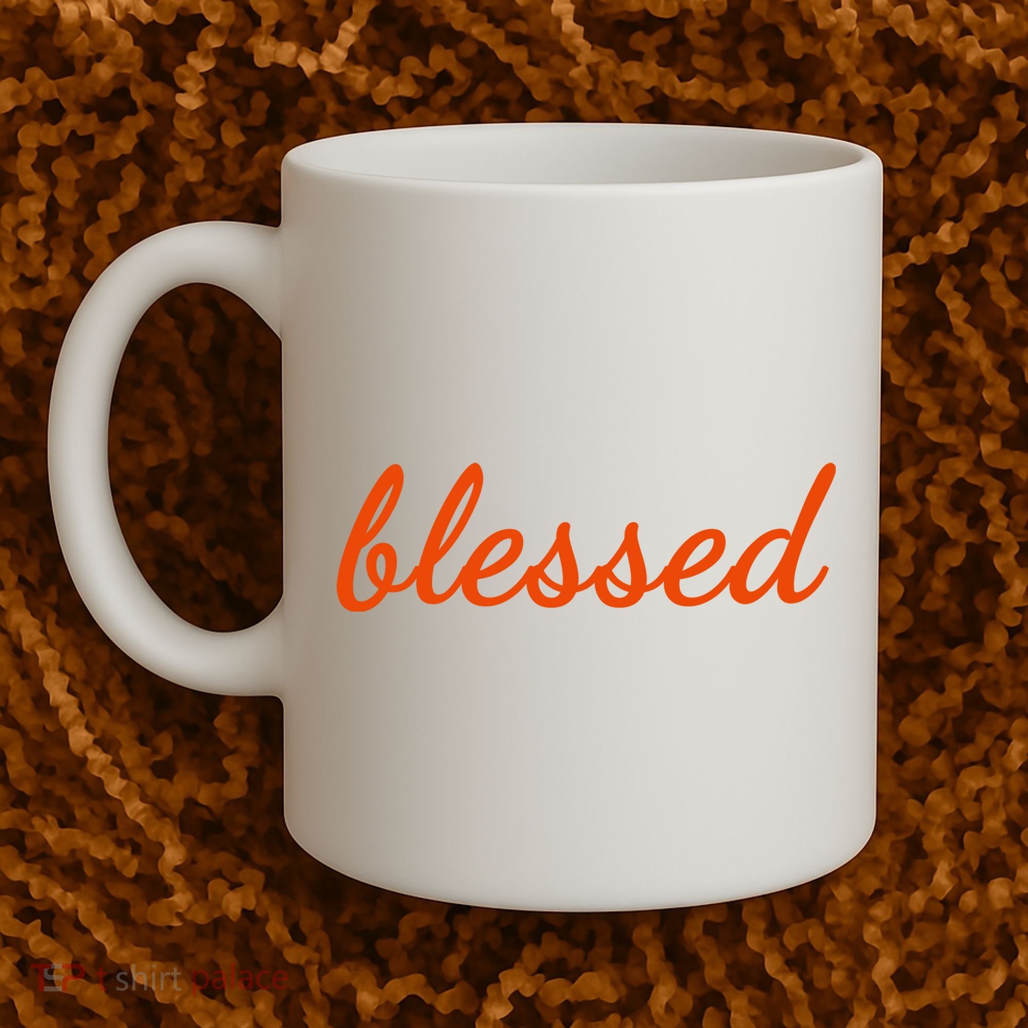 Blessed Orange Christian Coffee Mug