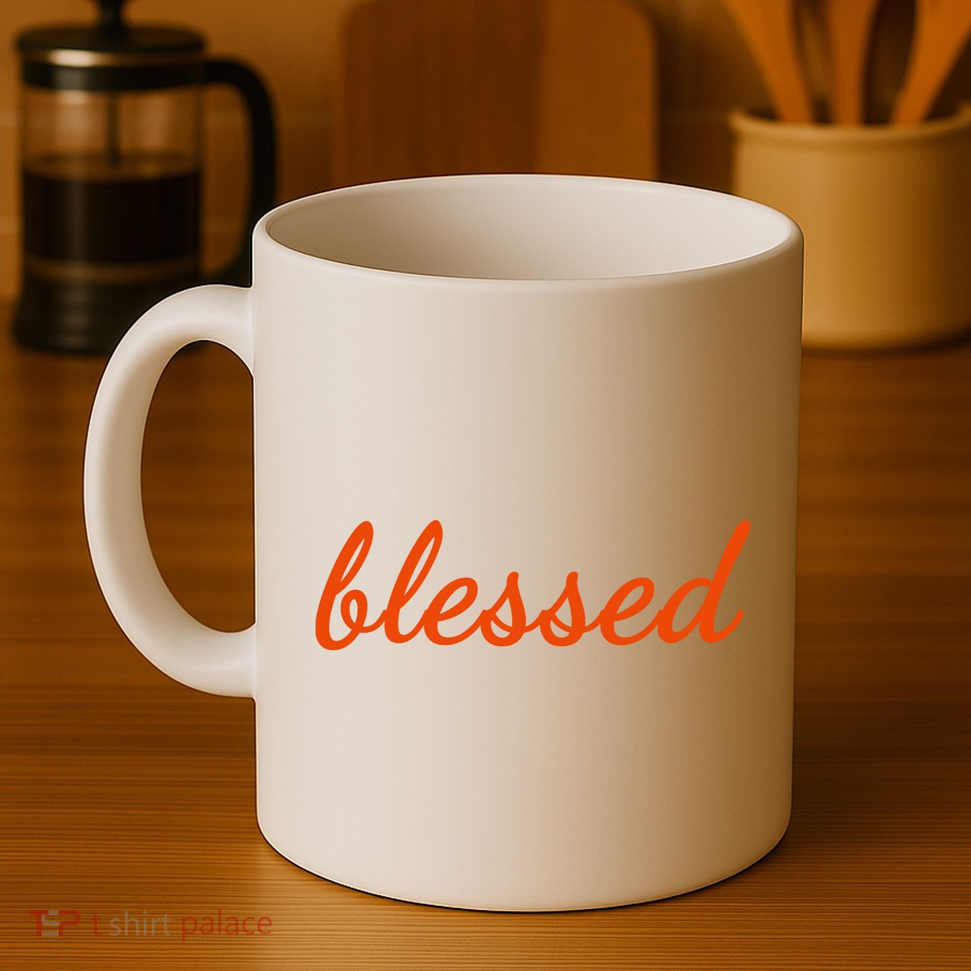 Blessed Orange Christian Coffee Mug