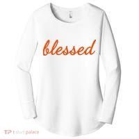 Blessed Orange Christian Women's Perfect Tri Tunic Long Sleeve Shirt thumb 0