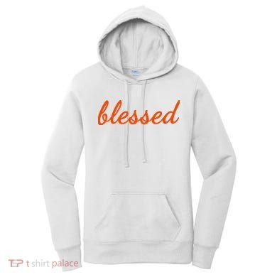 Blessed Orange Christian Women's Hoodie