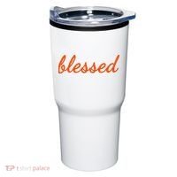 Blessed Orange Christian Tumbler thumb 0