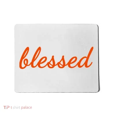 Blessed Orange Christian Mousepad