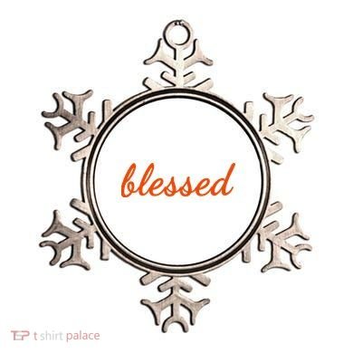 Blessed Orange Christian Ornament