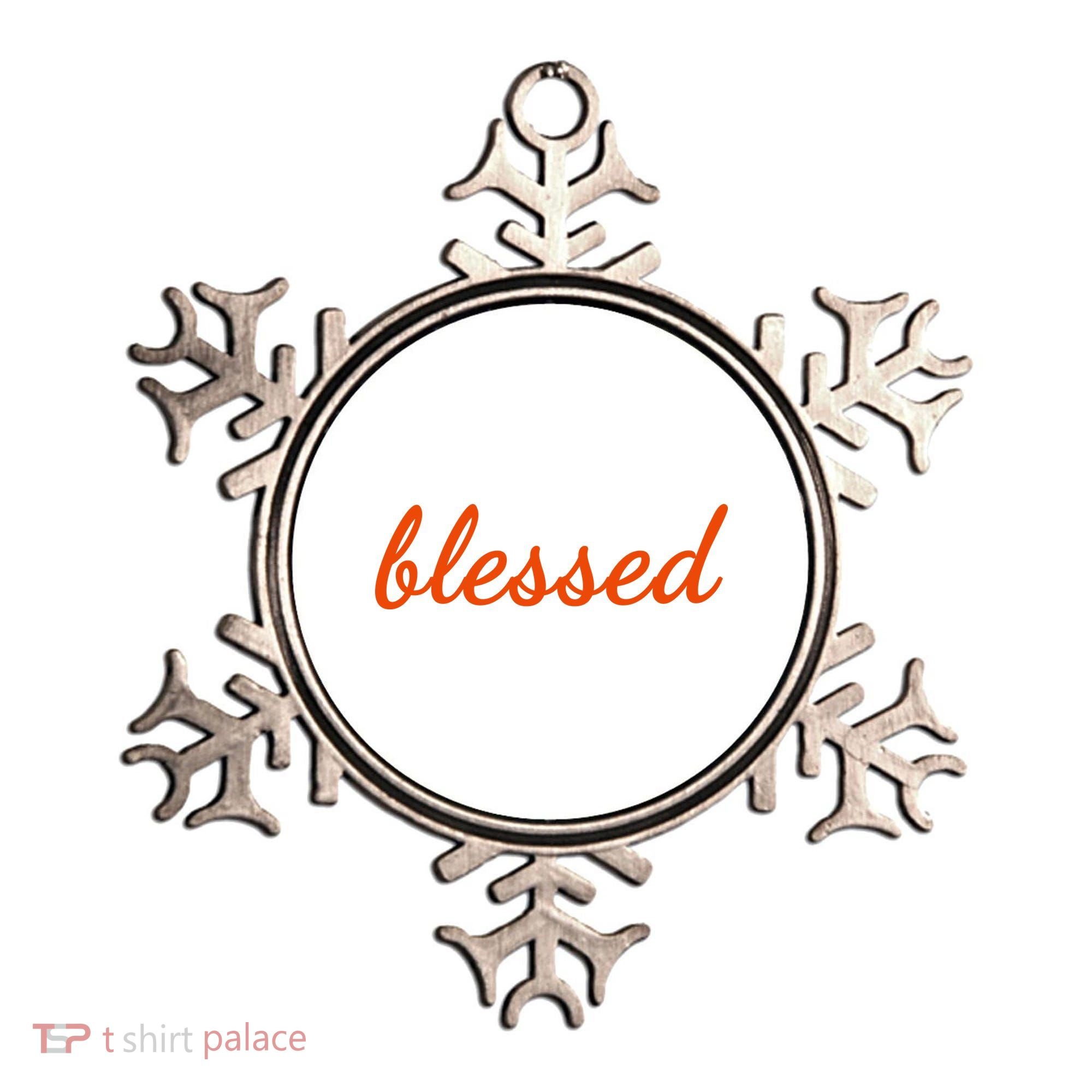 Blessed Orange Christian Ornament