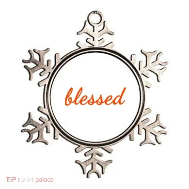 Blessed Orange Christian Ornament