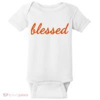 Blessed Orange Christian Baby Bodysuit thumb 0