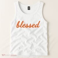 Blessed Orange Christian Tank Top thumb 2