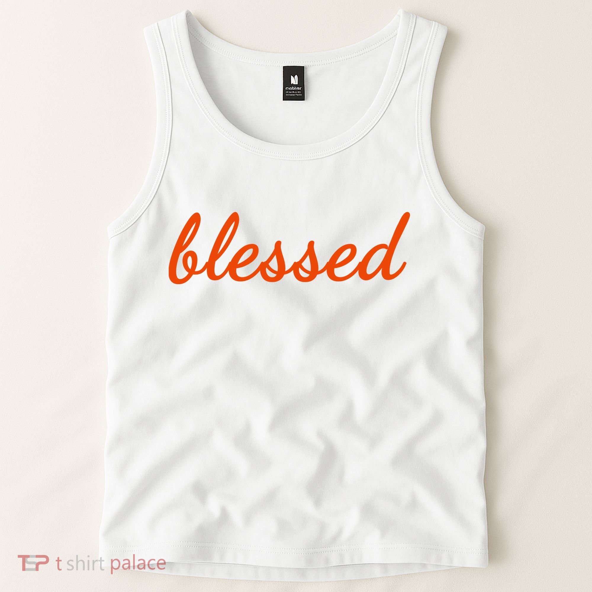Blessed Orange Christian Tank Top