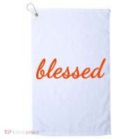 Blessed Orange Christian Golf Towel thumb 0