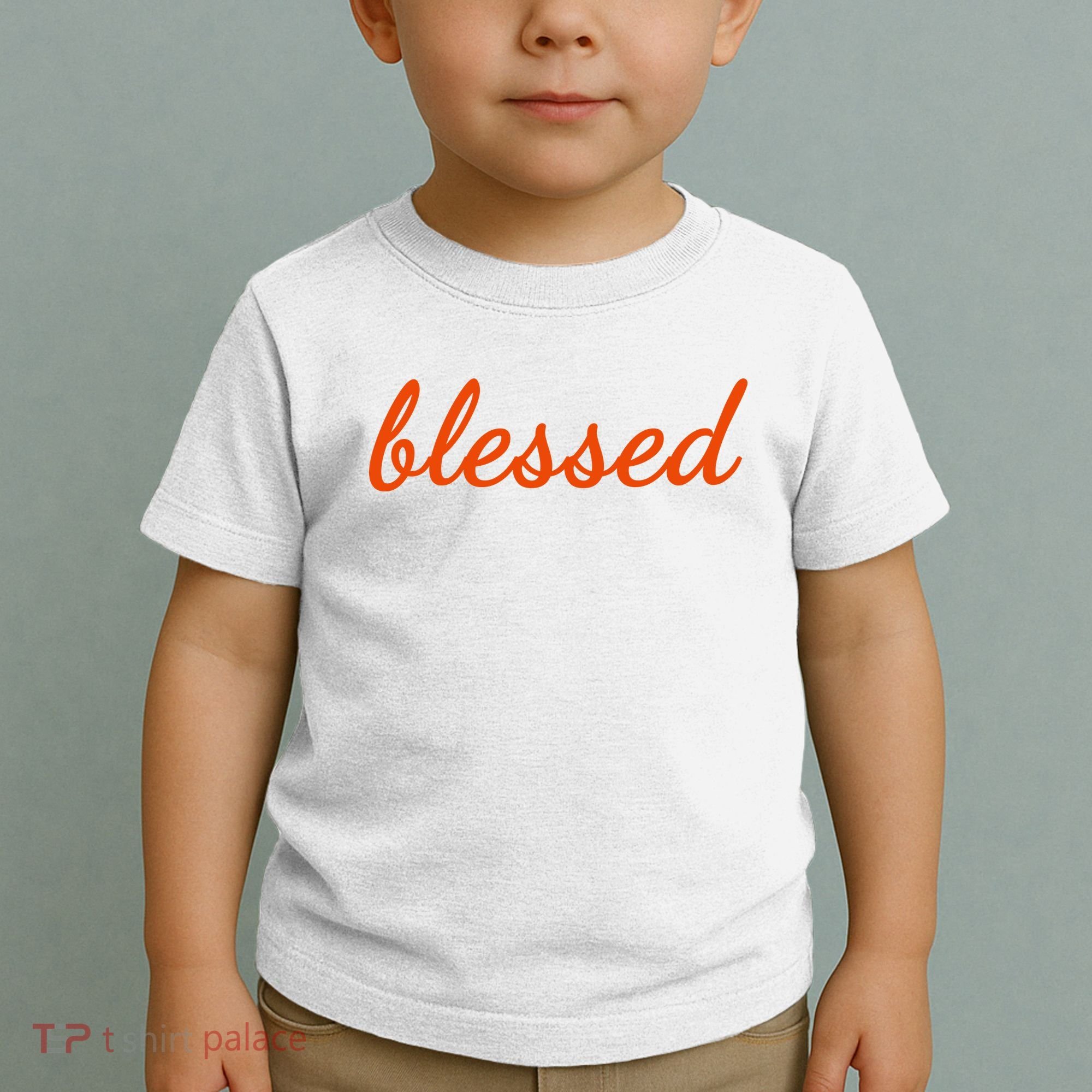 Blessed Orange Christian Toddler T-Shirt