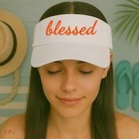 Blessed Orange Christian Visor thumb 2