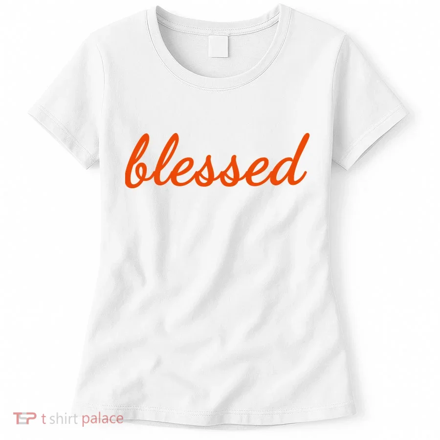 Blessed Orange Christian Women's T-Shirt
