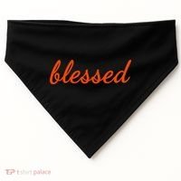 Blessed Orange Christian USA-Made Doggie Bandana thumb 0